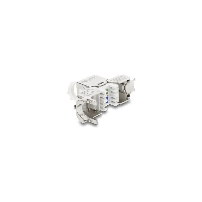 Keystone Modul RJ45 Buchse zu LSA Cat.8.1 geschirmt mit Verschlussclip und Staubschutzklappe kabelbinderfrei — image 2