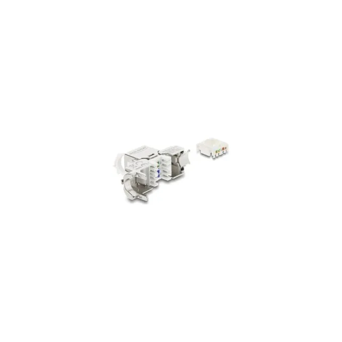 Keystone Modul RJ45 Buchse zu LSA Cat.8.1 geschirmt mit Verschlussclip und Staubschutzklappe kabelbinderfrei — image 3