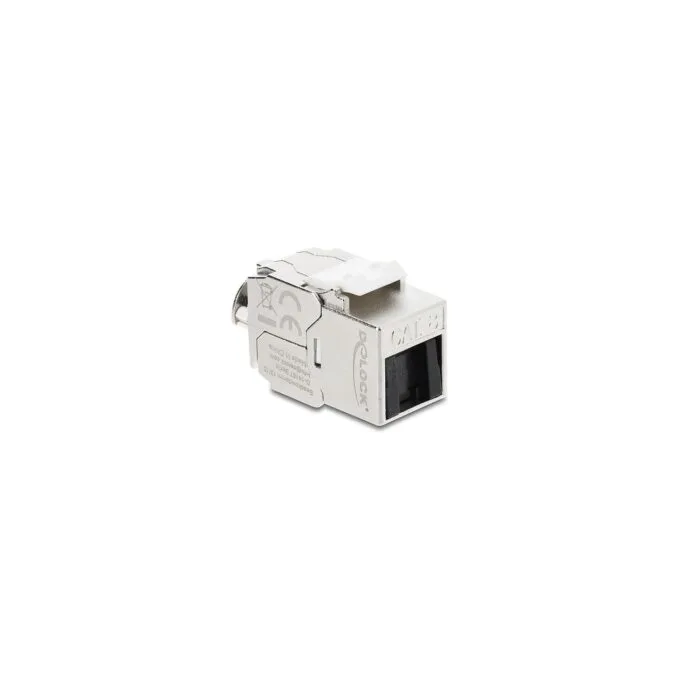 Keystone Modul RJ45 Buchse zu LSA Cat.8.1 geschirmt mit Verschlussclip und Staubschutzklappe kabelbinderfrei — image 1