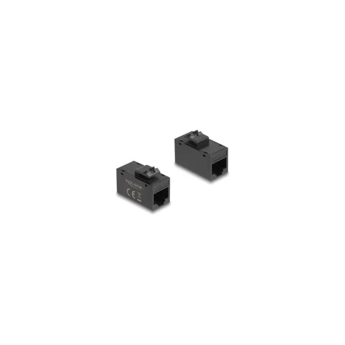 Keystone Modul RJ45 Buchse zu RJ45 Buchse Cat.6A UTP schwarz — image 1
