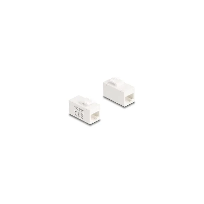 Keystone Modul RJ45 Buchse zu RJ45 Buchse Cat.6A UTP weiß — image 1