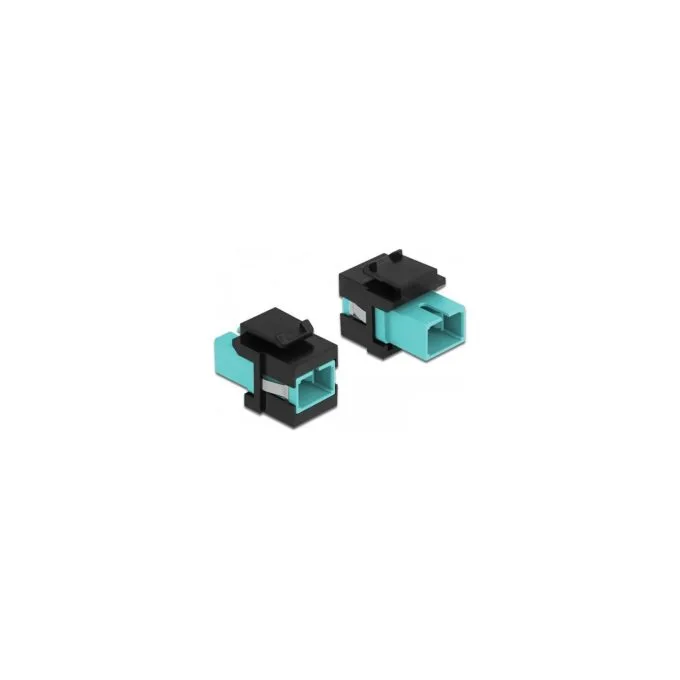 Keystone Modul SC Simplex Buchse zu SC Simplex Buchse aqua schwarz — image 1