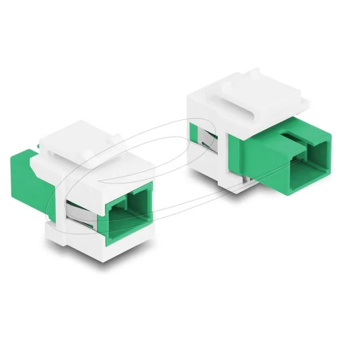Keystone Modul SC Simplex Buchse zu SC Simplex Buchse grün weiß — image 1