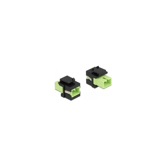 Keystone Modul SC Simplex Buchse zu SC Simplex Buchse lindgrün schwarz — image 1