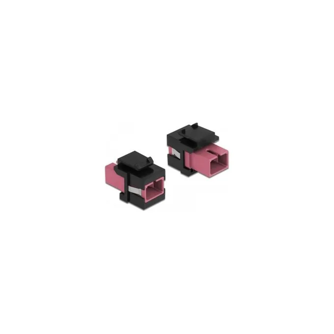 Keystone Modul SC Simplex Buchse zu SC Simplex Buchse violett schwarz — image 1
