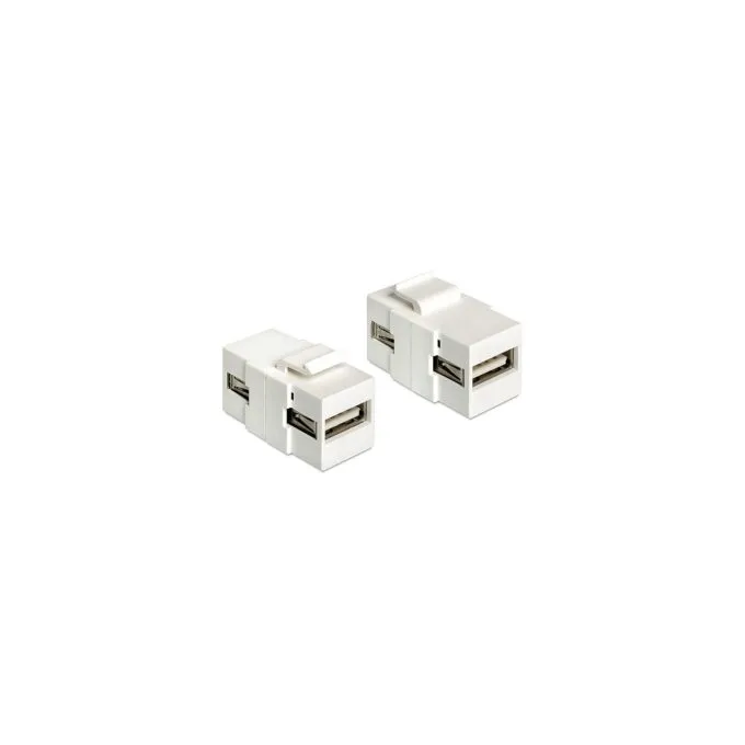 Keystone Modul USB 2.0 A Buchse to USB 2.0 A Buchse weiß — image 1