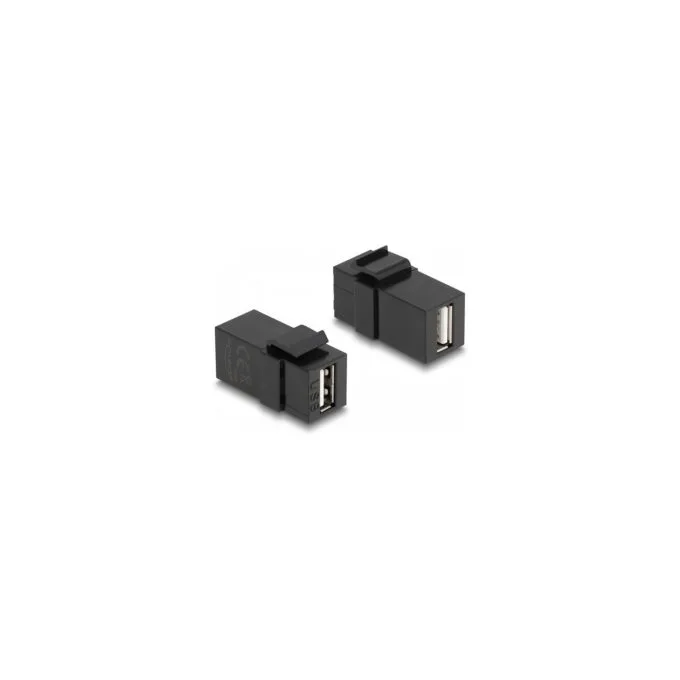 Keystone Modul USB 2.0 A Buchse zu USB 2.0 A Buchse schwarz — image 1