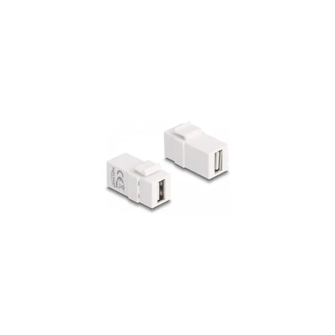 Keystone Modul USB 2.0 A Buchse zu USB 2.0 A Buchse weiß — image 1