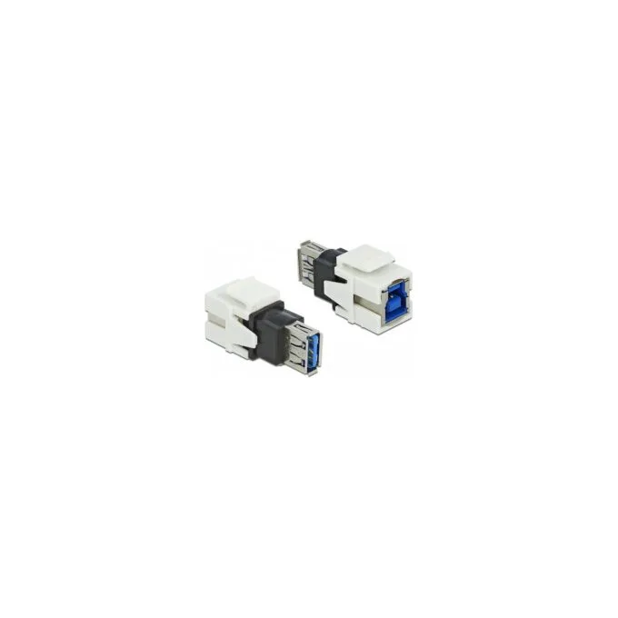 Keystone Modul USB 5 Gbps A Buchse to USB 5 Gbps B Buchse weiß — image 2