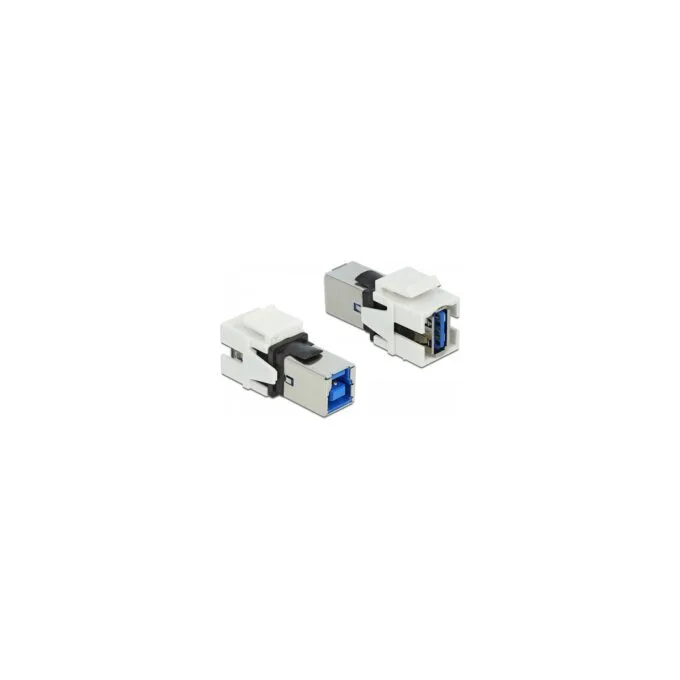 Keystone Modul USB 5 Gbps A Buchse to USB 5 Gbps B Buchse weiß — image 1