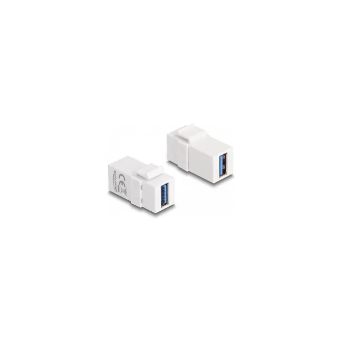 Keystone Modul USB 5 Gbps A Buchse zu USB 5 Gbps A Buchse weiß — image 1