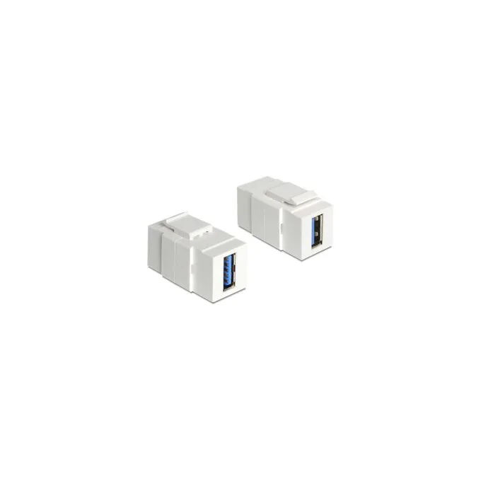Keystone Modul USB 5 Gbps Typ-A Buchse zu Typ-A Buchse weiß — image 1