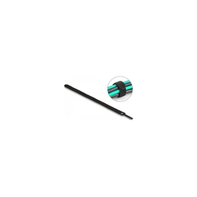 Klett-Kabelbinder L 250 x B 12 mm schwarz 10 Stück — image 1