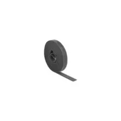 Klettband auf Rolle L 5 m x B 15 mm grau