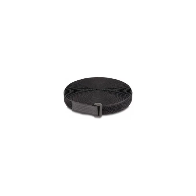 Klettband auf Rolle mit Schlaufe L 3 m x B 20 mm schwarz — image 1