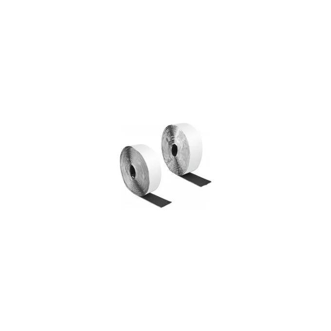 Klettband selbstklebend mit Haft- und Flauschband L 10 m x B 50 mm schwarz — image 1