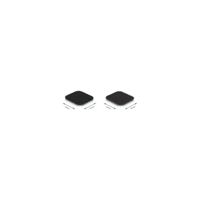 Klettpad auf Rolle selbstklebend mit Haft- und Flauschpad 45 x 50 mm - Länge 5 m schwarz — image 2