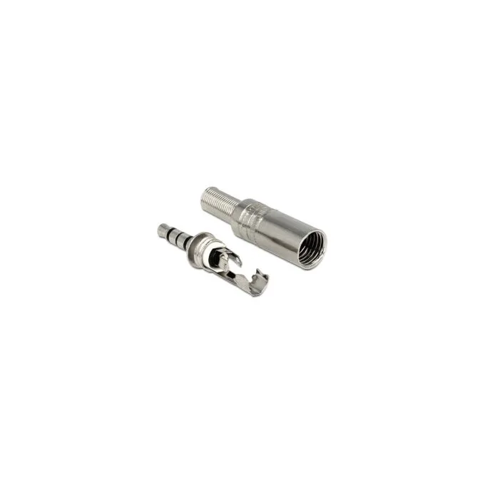 Klinkenstecker 3.5 mm 4 Pin Stereo mit Knickschutz Lötversion — image 2