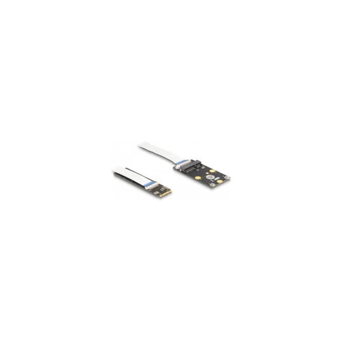 Konverter M.2 Key B+M Stecker zu 1 x Mini PCIe Slot half size full size mit flexiblem Kabel — image 1