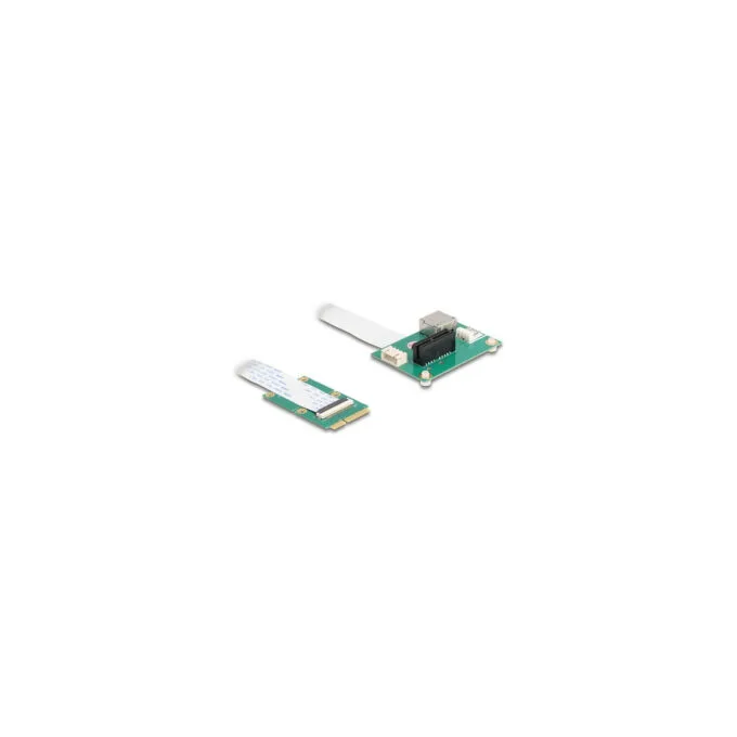 Konverter Mini PCIe Stecker zu PCI Express x1 Slot mit flexiblem Kabel und USB Port — image 1