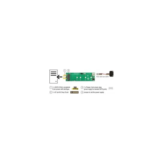 Konverter SATA Pin 8 Power Buchse to M.2 Key B Slot — image 7