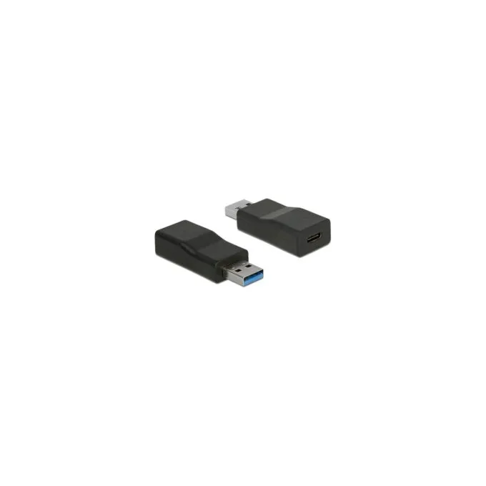 Konverter USB 10 Gbps Typ-A Stecker to USB Type-CTM Buchse Aktiv schwarz — image 1