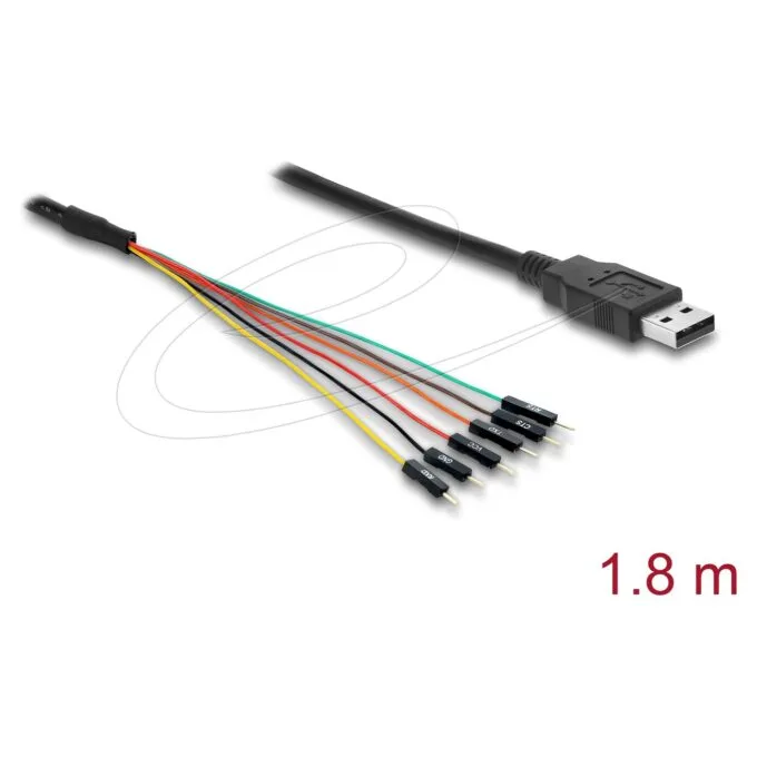 Konverter USB 2.0 Typ-A zu UART TTL (3,3 V) Schnittstelle mit 6 x Pfostenstecker TX RX CTS RTS und 3,3 V Ausgangsspan... — image 1