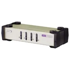 KVM Desktop Switch 4-Port USB - PS 2 VGA KVM Switch (KVM Cables included) ATEN