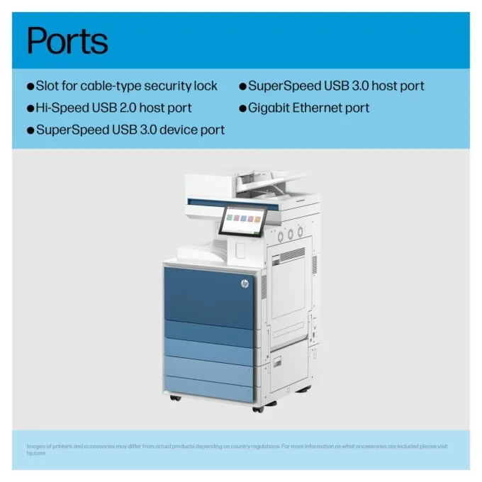 L HP Mono LaserJet Enterprise MFP 8601dn 70ppm Prntr Europe — image 4