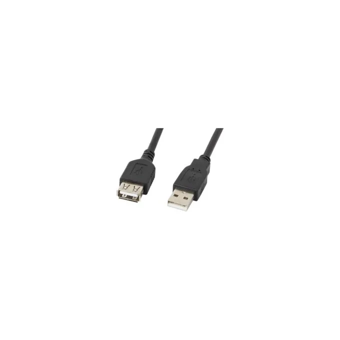 Lanberg CA-USBE-10CC-0007-BK USB cable USB 2.0 0.7 m USB A Black - Cable - Digital Data — image 1