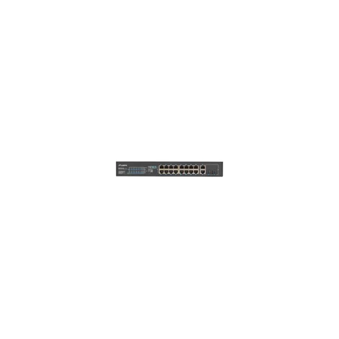 LANBERG Switch 16-Port PoE+ 2x1GB 1xSFP 19' unmanaged 250W — image 2
