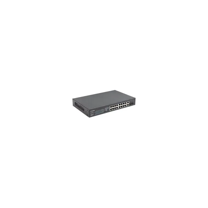 LANBERG Switch 16-Port PoE+ 2x1GB 1xSFP 19' unmanaged 250W — image 4