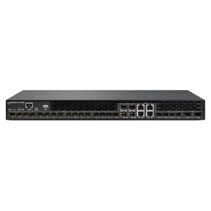 LANCOM XS-6128QF Stackable L3-Managed 10G Fiber Aggregation Switch 1TBit s throughput 24x SFP+- incl. 4x Combo-Ports ... — image 1