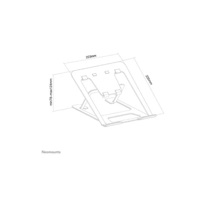 Laptop-Ständer. faltbar. 5KG NSLS085SILVER Neomounts — image 12
