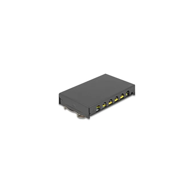 Leergehäuse 6 Port für Keystone RJ-Module schwarz - zur Montage an Tisch. Wand oder Hutschiene — image 2
