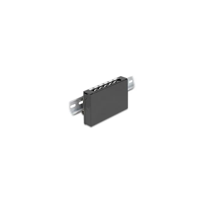 Leergehäuse 6 Port für Keystone RJ-Module schwarz - zur Montage an Tisch. Wand oder Hutschiene — image 5