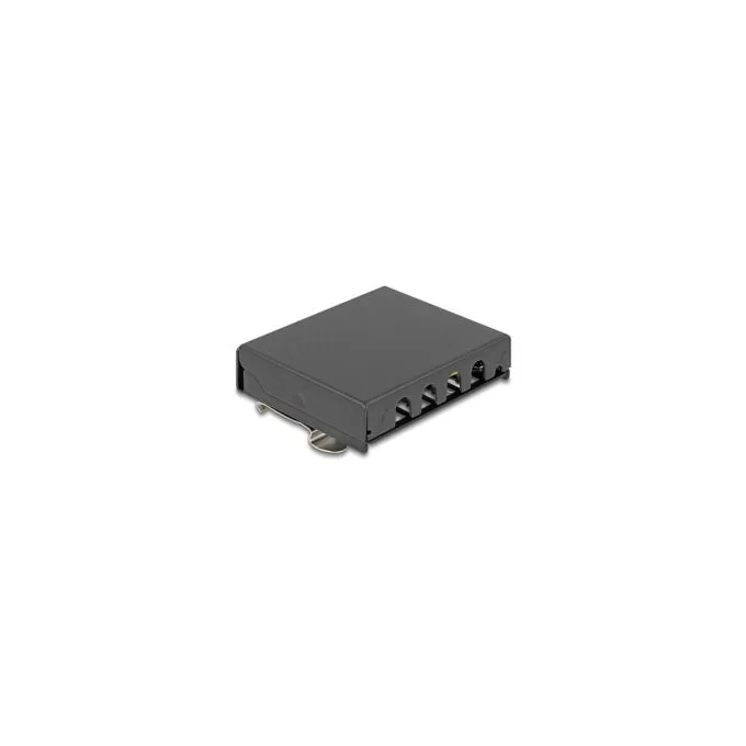 Leergehäuse 4 Port für Keystone RJ-Module schwarz - zur Montage an Tisch. Wand oder Hutschiene — image 2