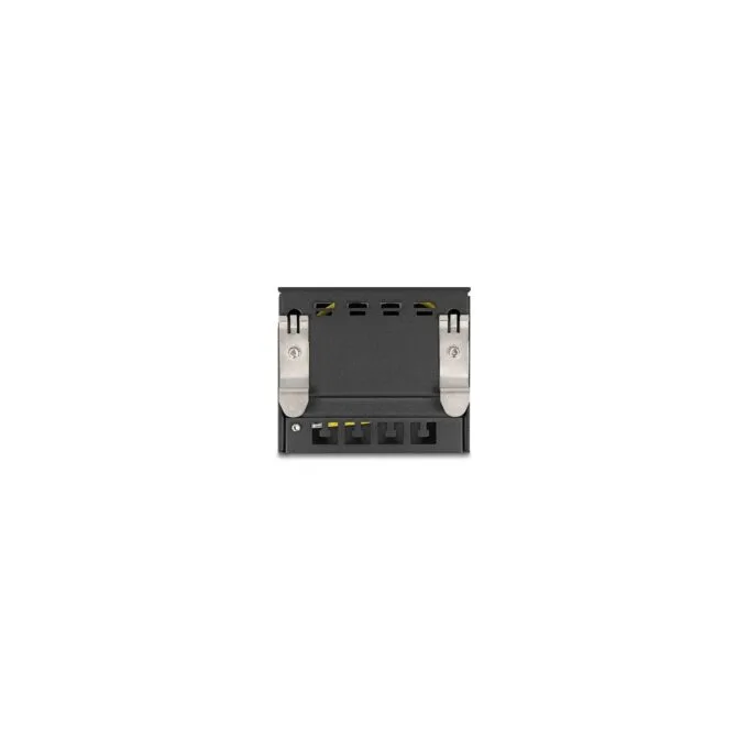 Leergehäuse 4 Port für Keystone RJ-Module schwarz - zur Montage an Tisch. Wand oder Hutschiene — image 4