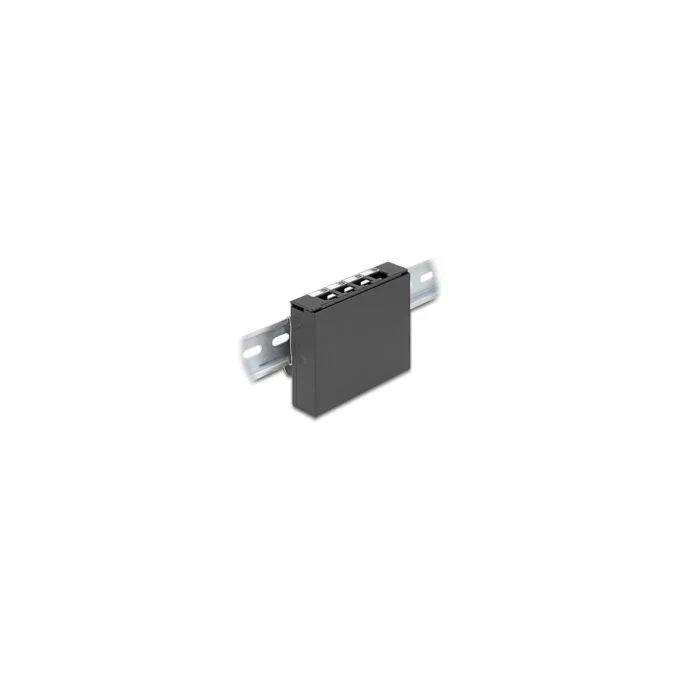 Leergehäuse 4 Port für Keystone RJ-Module schwarz - zur Montage an Tisch. Wand oder Hutschiene — image 5