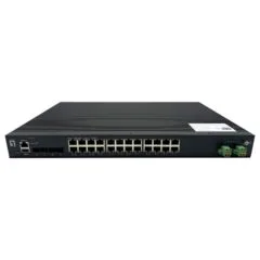 LevelOne Industr.PoE Switch 24xGE PoE + 370W Managed L2