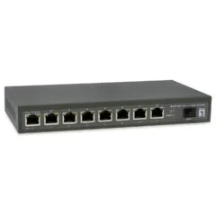 LevelOne PoE+Switch 8xGE PoE 1x10GSFP+ 120W unmanged Plastik