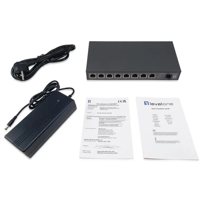 LevelOne PoE+Switch 8xGE PoE 1x10GSFP+ 120W unmanged Plastik — image 6