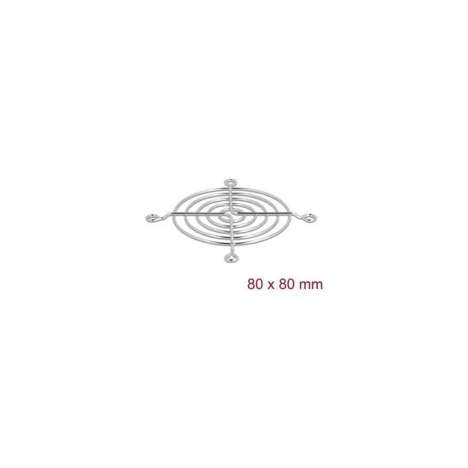 Lüftergitter 80 x 80 mm silber — image 1