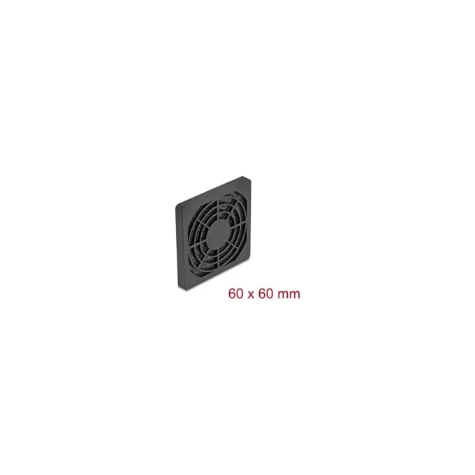 Lüftergitter mit Staubfilter 60 x 60 mm schwarz — image 1
