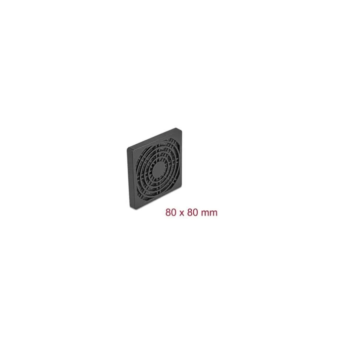 Lüftergitter mit Staubfilter 80 x 80 mm schwarz — image 1