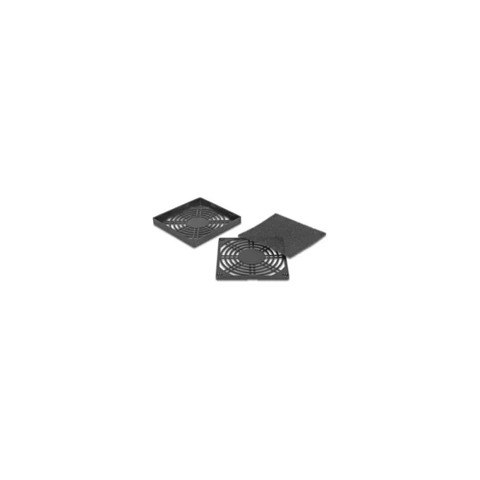 Lüftergitter mit Staubfilter 92 x 92 mm schwarz — image 2