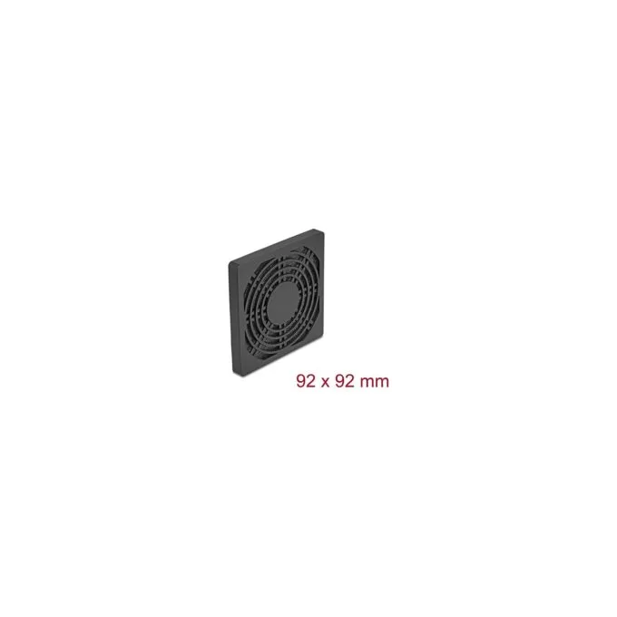 Lüftergitter mit Staubfilter 92 x 92 mm schwarz — image 1
