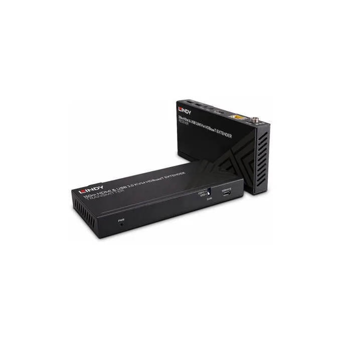 LINDY 150m Cat.6 HDBaseT KVM Extender, HDMI 4K60, USB 2.0&IR — image 1