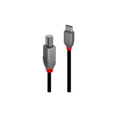 LINDY 3m USB 2.0 Typ C an B Kabel. Anthra Line