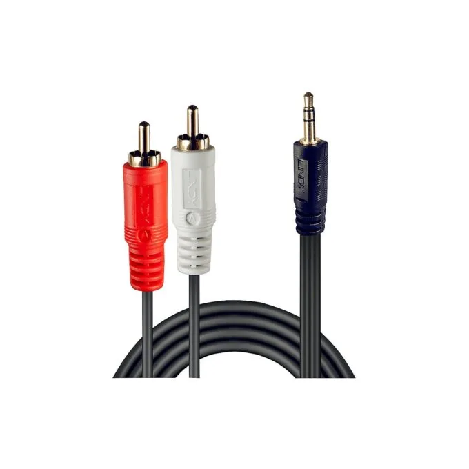 LINDY Audiokabel RCA 3.5mm 1m 2xRCA 3.5mm m m vergoldet — image 2